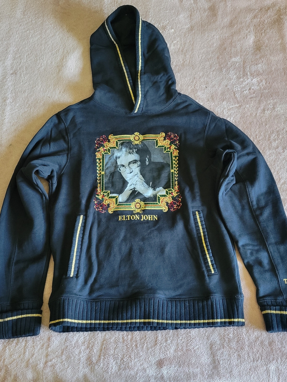 Teddy Fresh x Elton John Graphic Hoodie Sweatshirt, Adult Size XS